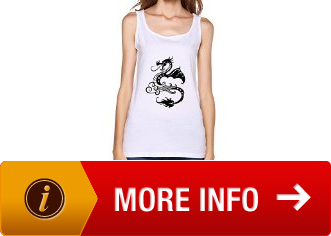 GOOOSO Womens Cotton Cool Flying Dragon Long Tongue Tank Top For
